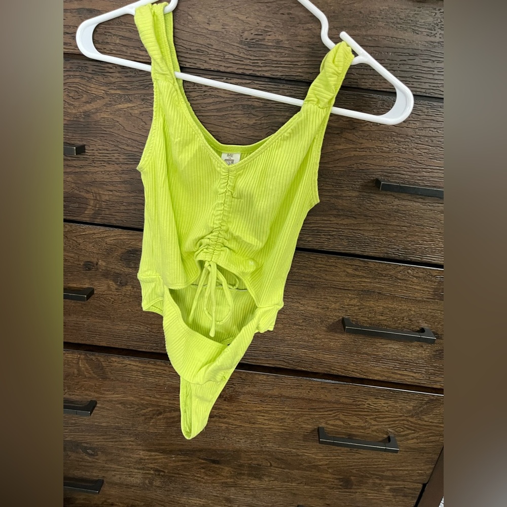 PacSun neon bodysuit with a cutout
